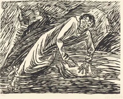 The Writing Prophet (Saint John on Patmos) av Ernst Barlach