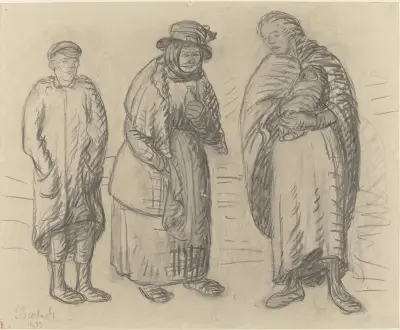 Three Figures av Ernst Barlach