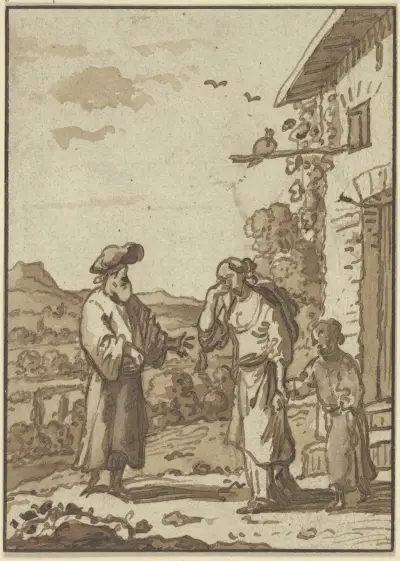 Abrahams Verstoßung der Hagar av Christian Wilhelm Ernst Dietrich