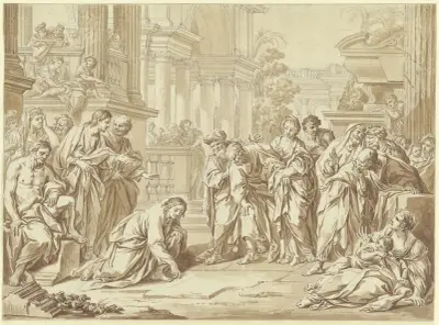 Christus und die Ehebrecherin av Christian Wilhelm Ernst Dietrich