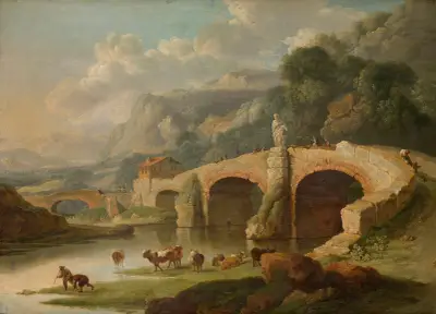 Italian Landscape av Christian Wilhelm Ernst Dietrich