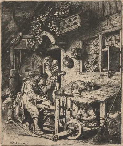 Knifesmith’s cottage av Christian Wilhelm Ernst Dietrich