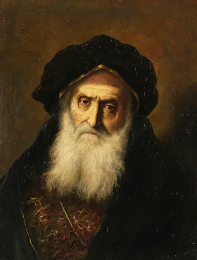 Porträtt av en gammal jude av Christian Wilhelm Ernst Dietrich