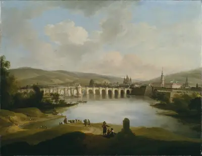 View of a Town av Christian Wilhelm Ernst Dietrich