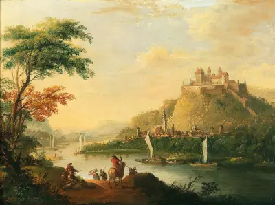 Utsikt över Dresden av Christian Wilhelm Ernst Dietrich