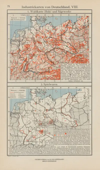 Industriekarten von Deutschland VIII von Ernst Friedrich