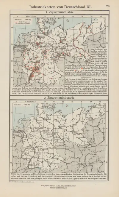 Industriekarten von Deutschland XI von Ernst Friedrich