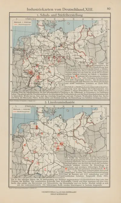 Industriekarten von Deutschland XIII von Ernst Friedrich