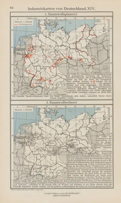 Industriekarten von Deutschland XIV von Ernst Friedrich