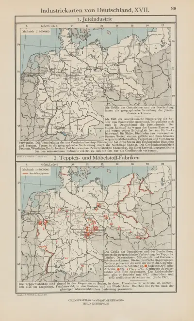 Tysklands industrikarta XVII av Ernst Friedrich
