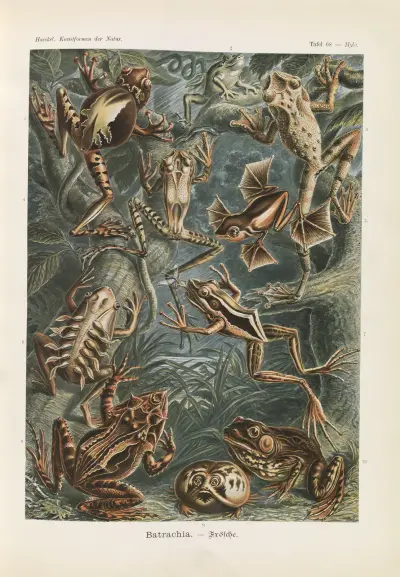Batrachia. – Frösche av Ernst Haeckel
