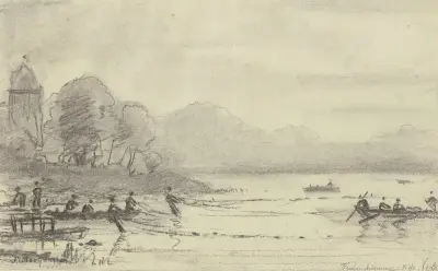 Boote am Chiemsee, 1876 – Nr. 2 von Friedrich Ernst Morgenstern