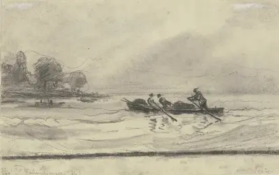 Boats at the Chiemsee, 1876 – nr 1 av Friedrich Ernst Morgenstern