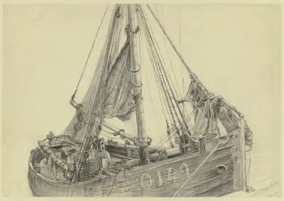 Fishing boat av Friedrich Ernst Morgenstern
