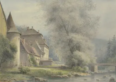 Janowitz castle av Friedrich Ernst Morgenstern