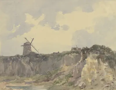 Küstenlandschaft der Bonne Nuit Bay av Friedrich Ernst Morgenstern