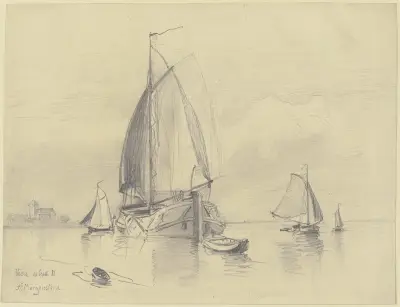 On the Scheldt near Veere av Friedrich Ernst Morgenstern