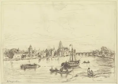 View of Frankfurt av Friedrich Ernst Morgenstern