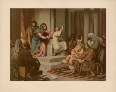Jesus at age 12 in the temple av Ernst Pessler
