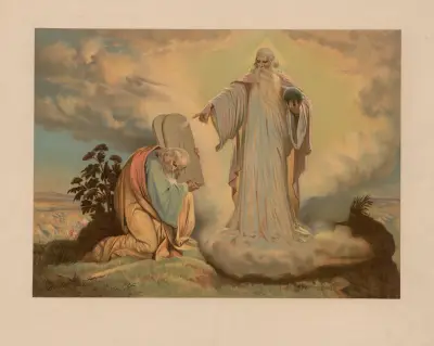 The Giving of the Law at Sinai av Ernst Pessler