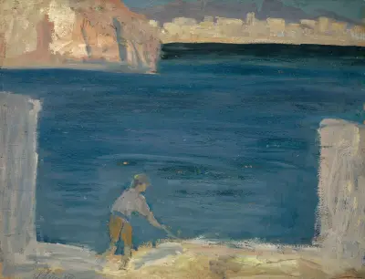 At the Harbour of Palma de Mallorca av Ernst Schiess