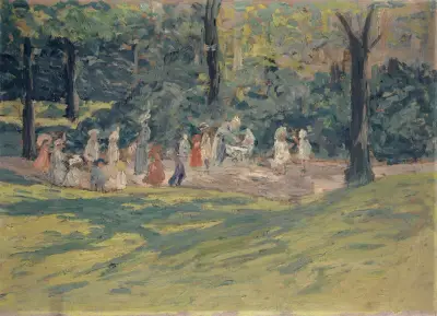 Children Playing in a Public Park av Ernst Schiess