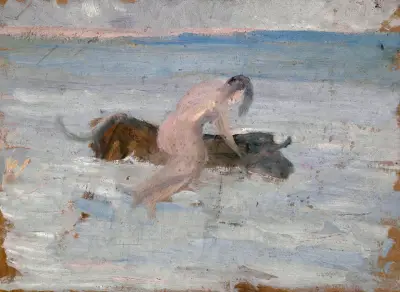 Europa auf dem schwimmenden Stier av Ernst Schiess