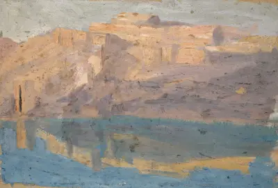 Felsufer des Tajo bei Toledo av Ernst Schiess