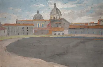 Italiensk kupolkyrka av Ernst Schiess