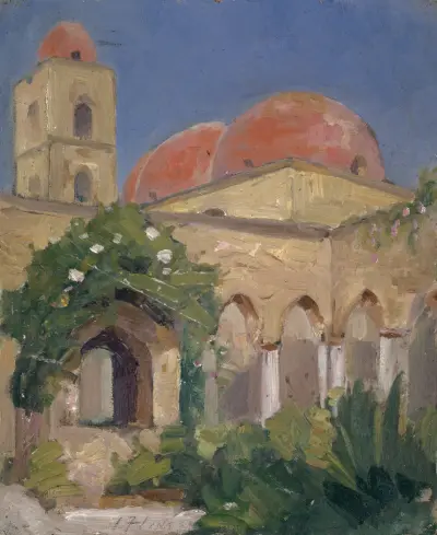 Kreuzgang von San Giovanni degli Eremiti in Palermo av Ernst Schiess