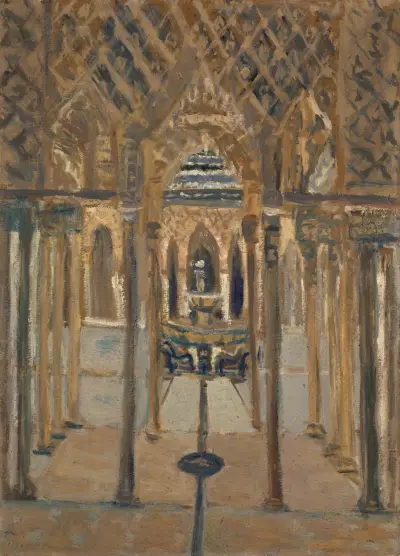 Löwenhof der Alhambra av Ernst Schiess