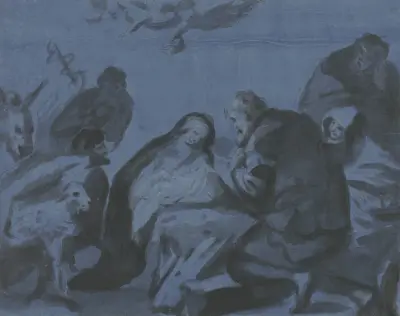 Adoration of the shepherds av Bartolomé Estebán Murillo