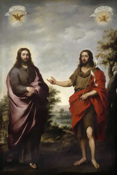 Johannes Döparen pekar på Kristus av Bartolomé Estebán Murillo