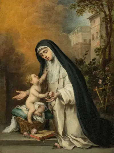 Santa Rosa of Lima av Bartolomé Estebán Murillo