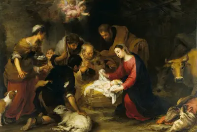 Die Anbetung der Hirten von Bartolomé Estebán Murillo