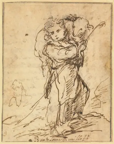 The Christ Child as the Good Shepherd, 1675 – nr 1 av Bartolomé Estebán Murillo