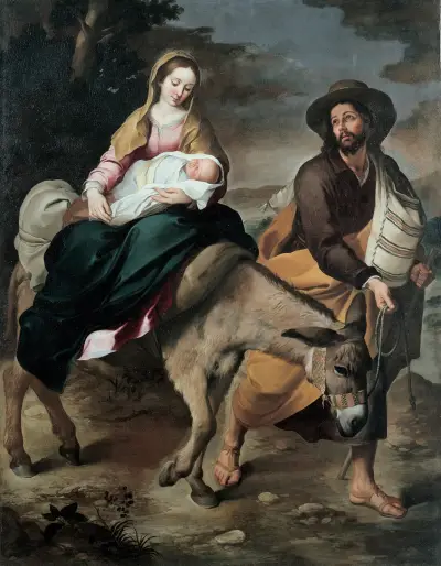 The Flight Into Egypt av Bartolomé Estebán Murillo