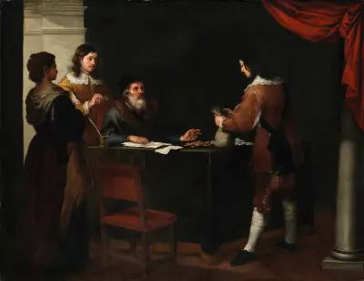 Der verlorene Sohn, der seinen Anteil empfängt von Bartolomé Estebán Murillo