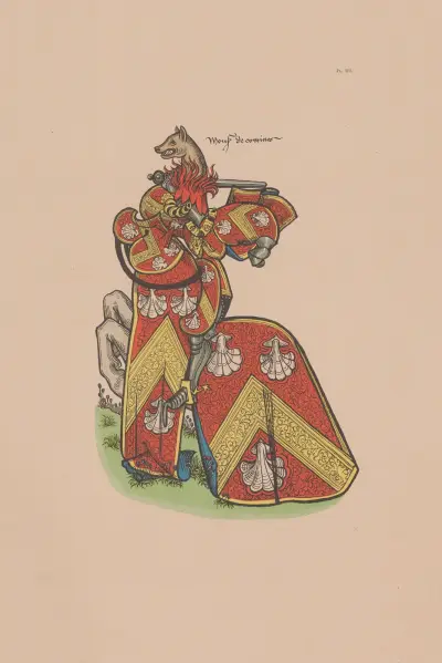 Ancien armorial équestre de la Toison d’or et de l’Europe au 15e siècle Pl.004 av Berger-Levrault et Cie