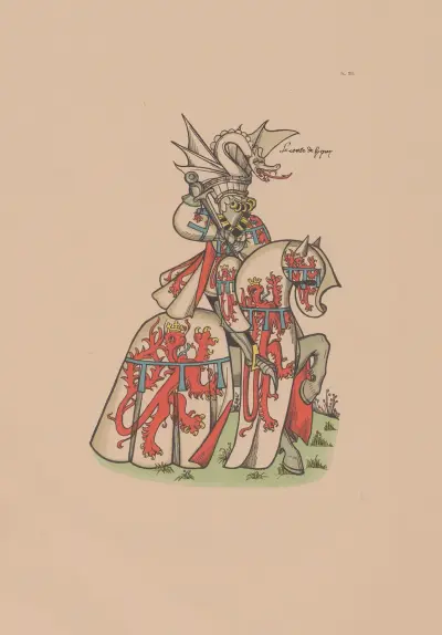 Ancien armorial équestre de la Toison d’or et de l’Europe au 15e siècle Pl.008 av Berger-Levrault et Cie