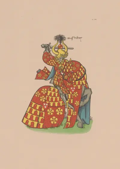 Ancien armorial équestre de la Toison d’or et de l’Europe au 15e siècle Pl.013 av Berger-Levrault et Cie