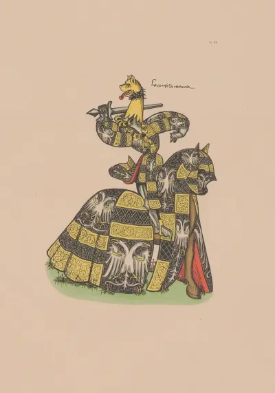 Ancien armorial équestre de la Toison d’or et de l’Europe au 15e siècle Pl.016 av Berger-Levrault et Cie
