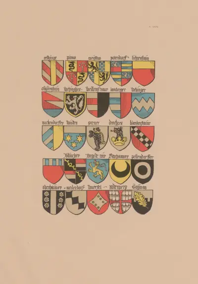 Ancien armorial équestre de la Toison d’or et de l’Europe au 15e siècle Pl.037 av Berger-Levrault et Cie