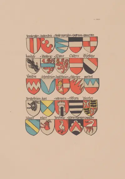 Altes Wappenbuch des Ordens vom Goldenen Vlies und Europas im 15. Jahrhundert Taf. 042 von Berger-Levrault et Cie