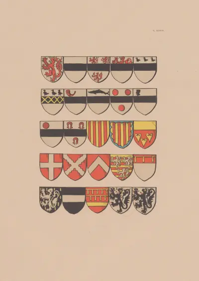 Ancien armorial équestre de la Toison d’or et de l’Europe au 15e siècle Pl.044 av Berger-Levrault et Cie