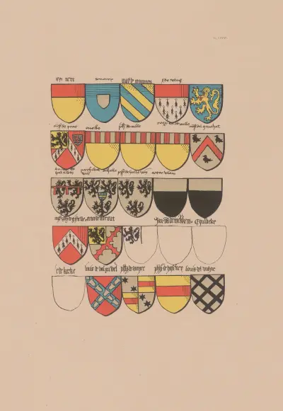 Ancien armorial équestre de la Toison d’or et de l’Europe au 15e siècle Pl.078 av Berger-Levrault et Cie