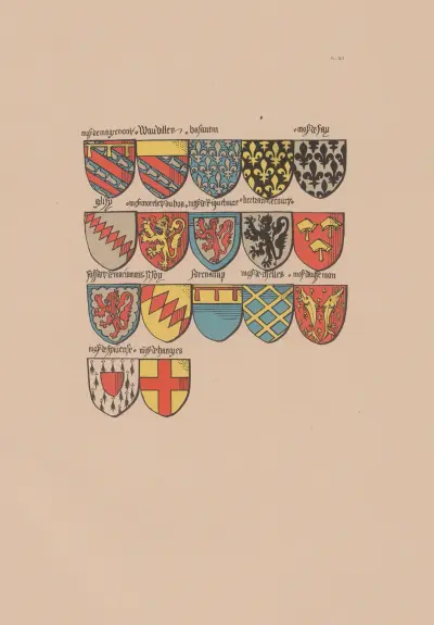 Altes Wappenbuch der Ritter des Goldenen Vlieses und Europas im 15. Jahrhundert Taf. 085 von Berger-Levrault et Cie