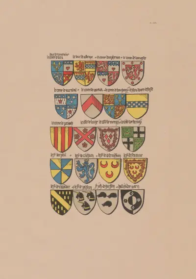 Ancien armorial équestre de la Toison d’or et de l’Europe au 15e siècle Pl.107 av Berger-Levrault et Cie
