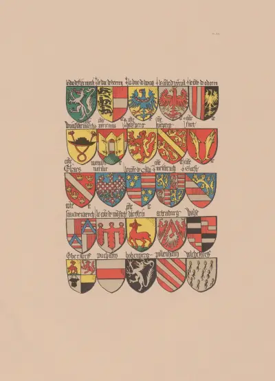 Ancien armorial équestre de la Toison d’or et de l’Europe au 15e siècle Pl.036 av Berger-Levrault et Cie