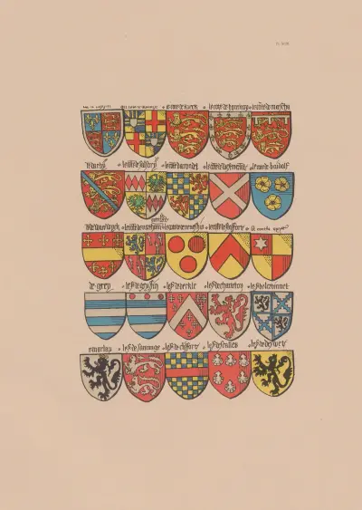 Ancien armorial équestre de la Toison d’or et de l’Europe au 15e siècle Pl.087 av Berger-Levrault et Cie
